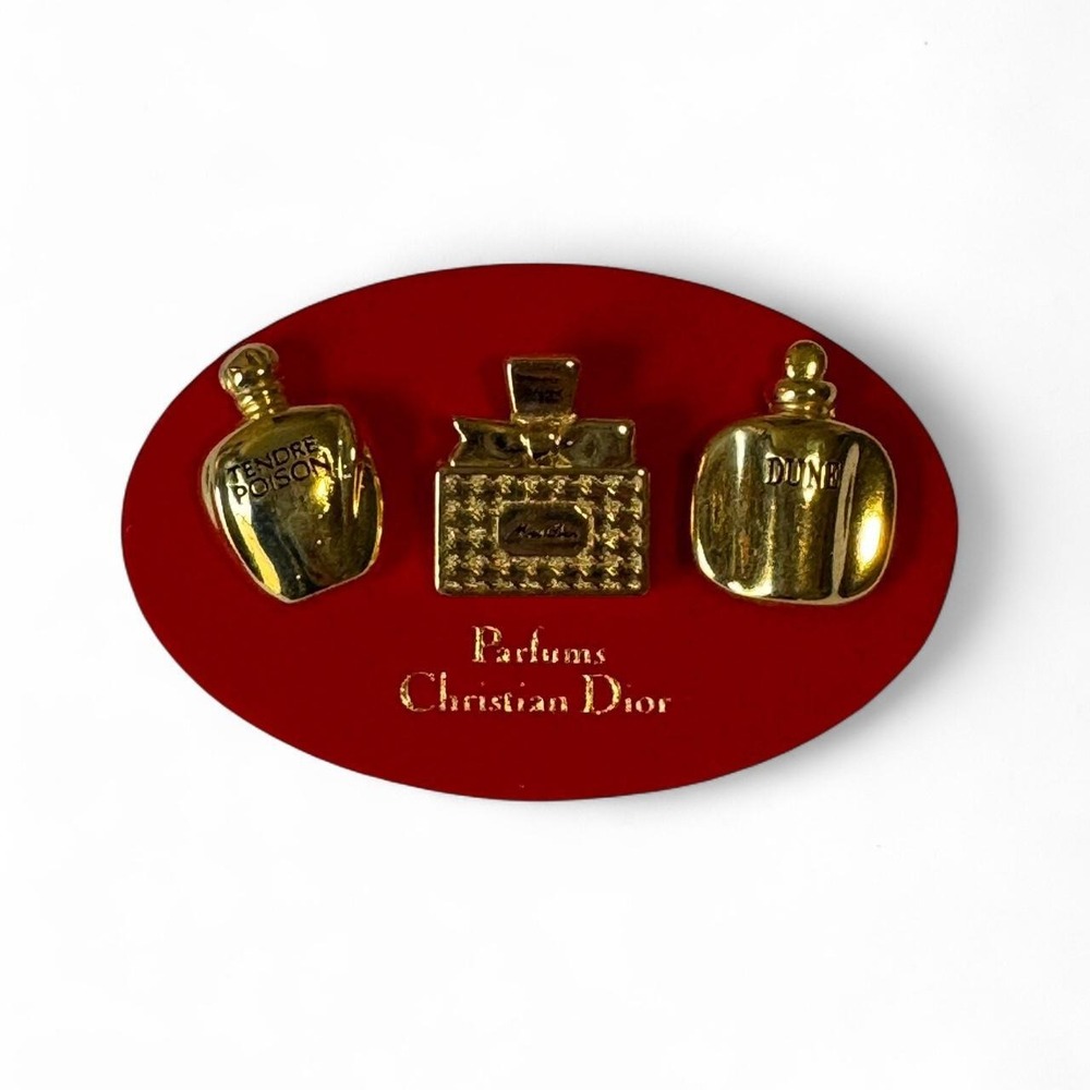Christian Dior pin set 3 Perfume Bottles